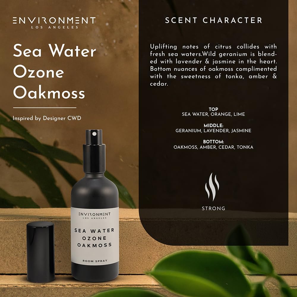ENVIRONMENT Inspired by Designer Perfume DVDFF CW Room Spray, 100ml Air Freshener (Sea Water | Ozone | Oakmoss) Home Fragrance Accessories, Room Perfume, Room Deodorizer, Vegan & Cruelty-Free