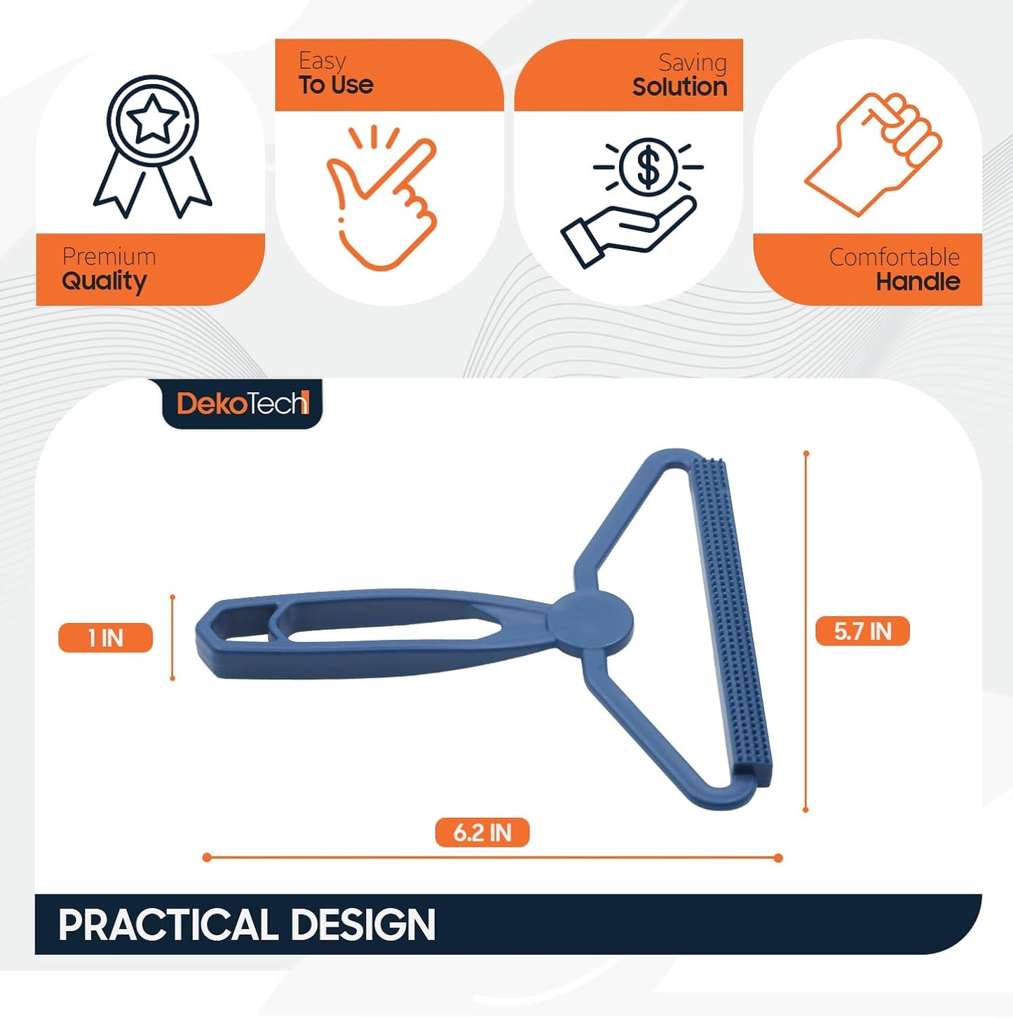 Reusable Lint Remover – Effective Pet Hair Roller for Carpets, Clothing, Plush Fabrics & Wooden Surfaces, Durable Easy-to-Clean Tool with Comfortable Handle