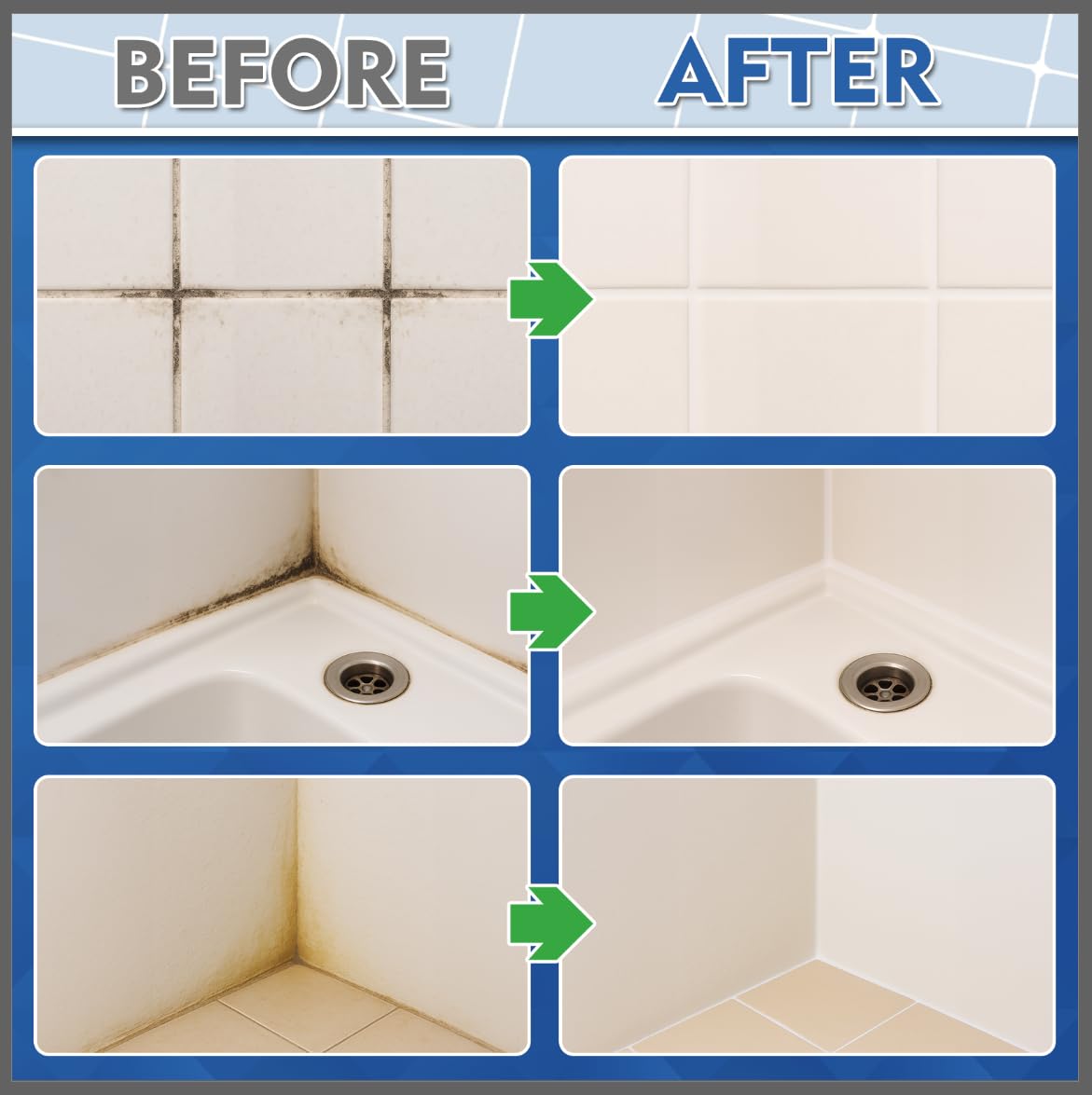 Tile Grout Repair Kit, 2 Pack Fast Drying Grout Filler for Bathroom, Kitchen, Shower, Versatile Triple Use with Grout Sealer, Replace Grout Pen for Restore and Renew Tile Joints Line(White)