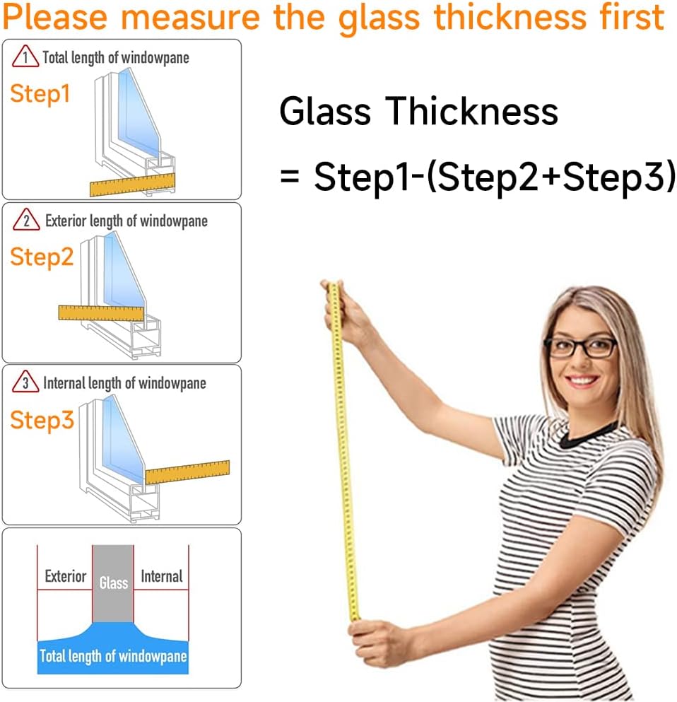 Water-filled Magnetic Glass Brush Double Side Glass Cleaning Brush For Window Cleaning Household Cleaning Tool Magnetic Window Cleaner Brush Thickness 0.6''- 1''(15-26mm)