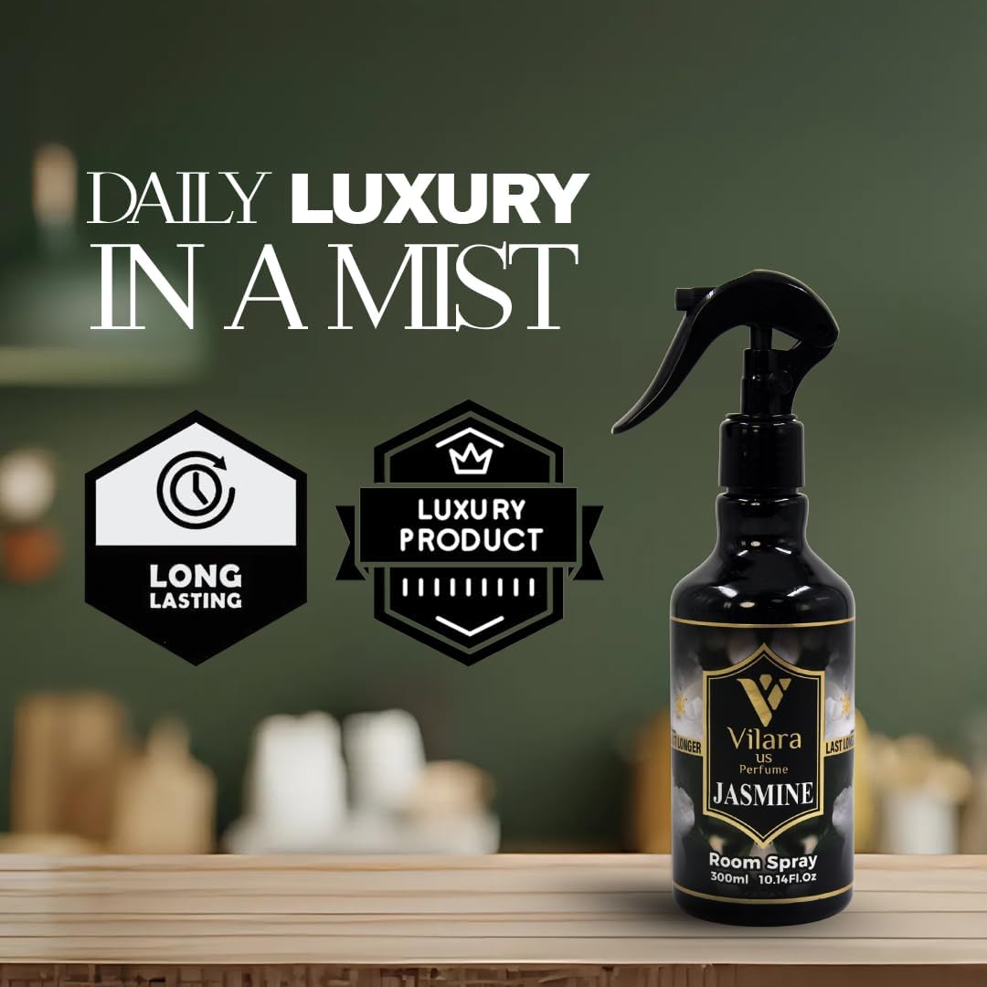 Room Spray Freshener - Long-Lasting Luxury Scents - Room and Linen Spray for Bedding, Sheets, Fabric, Furniture for Aromatherapy - 10.14 fl oz (Multipack 3:Mango,Jasmine,Spring)