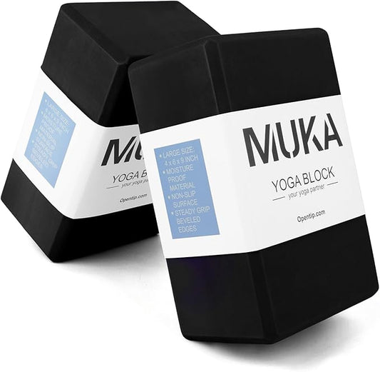 Muka Yoga Blocks 9 x 6 x 4 Inch, High Density EVA Foam Yoga Brick for Meditation, Pilates