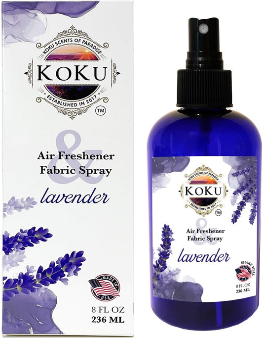 Lavender Air Freshener - Room Spray - Odor Eliminator - Deodorizer - Car Air Freshener - Home Spray - Linen Spray - Fabric Refresher - Non-Toxic - Alcohol Free – Made in USA (8 Oz)