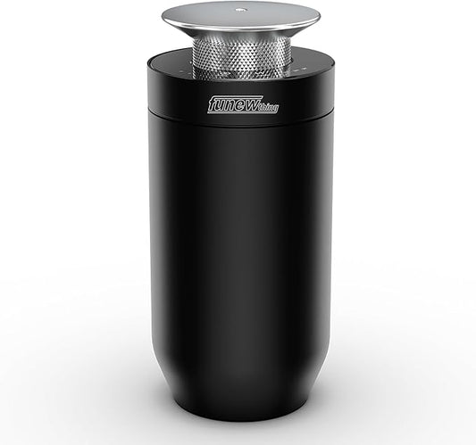 Waterless Essential Oil Diffuser Rechargeable, Portable Car Scent Diffuser Smart Auto On/Off, 3 Mist Mode & Timer, Mini Aromatherapy Scent Air Diffuser for Home Office Car (Aluminum Black)