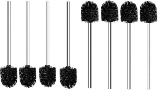 8pcs Toilet Brush Toilet Bowl Brush Set Replacement Heads,Toilet Brush Cleaning with Stiff Bristles for Bathroom.(Black)