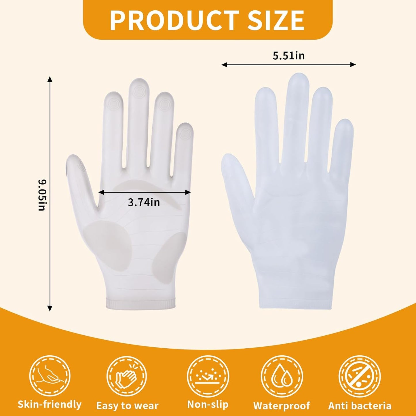 WINWIN Multi-purpose Silicone Gloves - High Elasticity, Food Grade, Reusable Gloves for Household Cleaning, Catering, and Kitchen Use