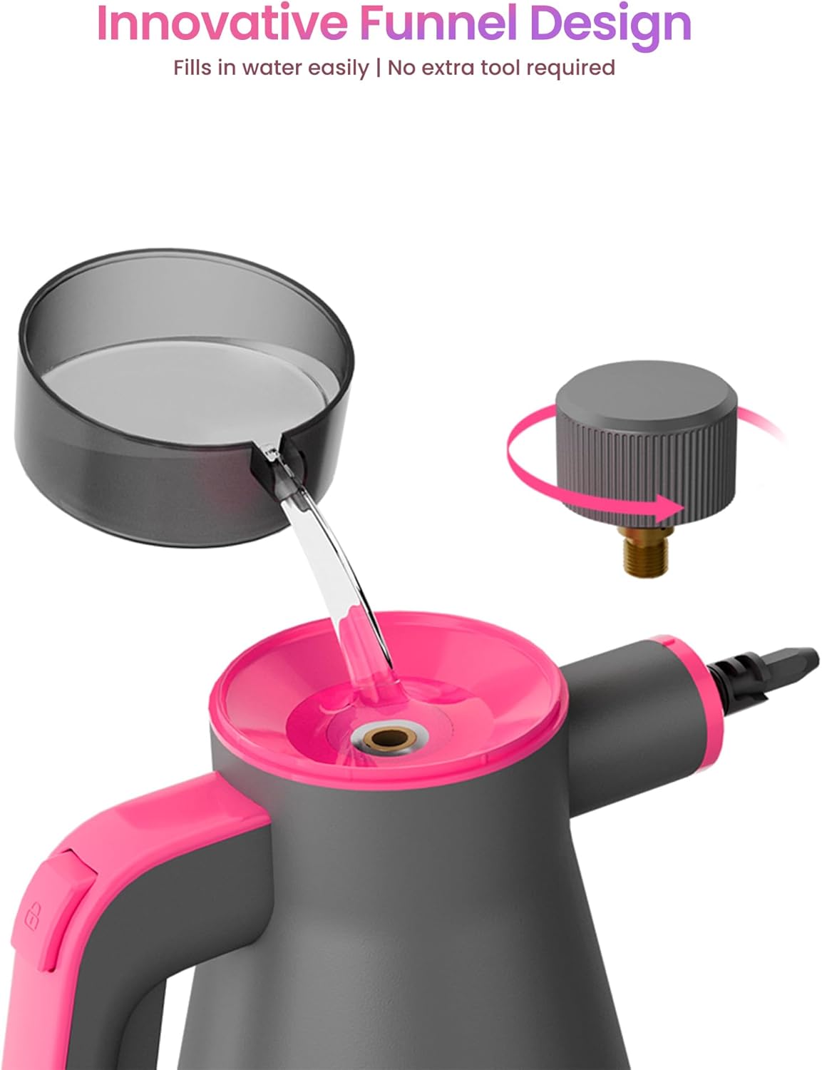 Schenley Portable Handheld Steam Cleaner, High-Pressure Design with Versatile Multi-Surface Accessories, Ideal for Upholstery, Stove, Tiles, Grout, and Auto Cleaning