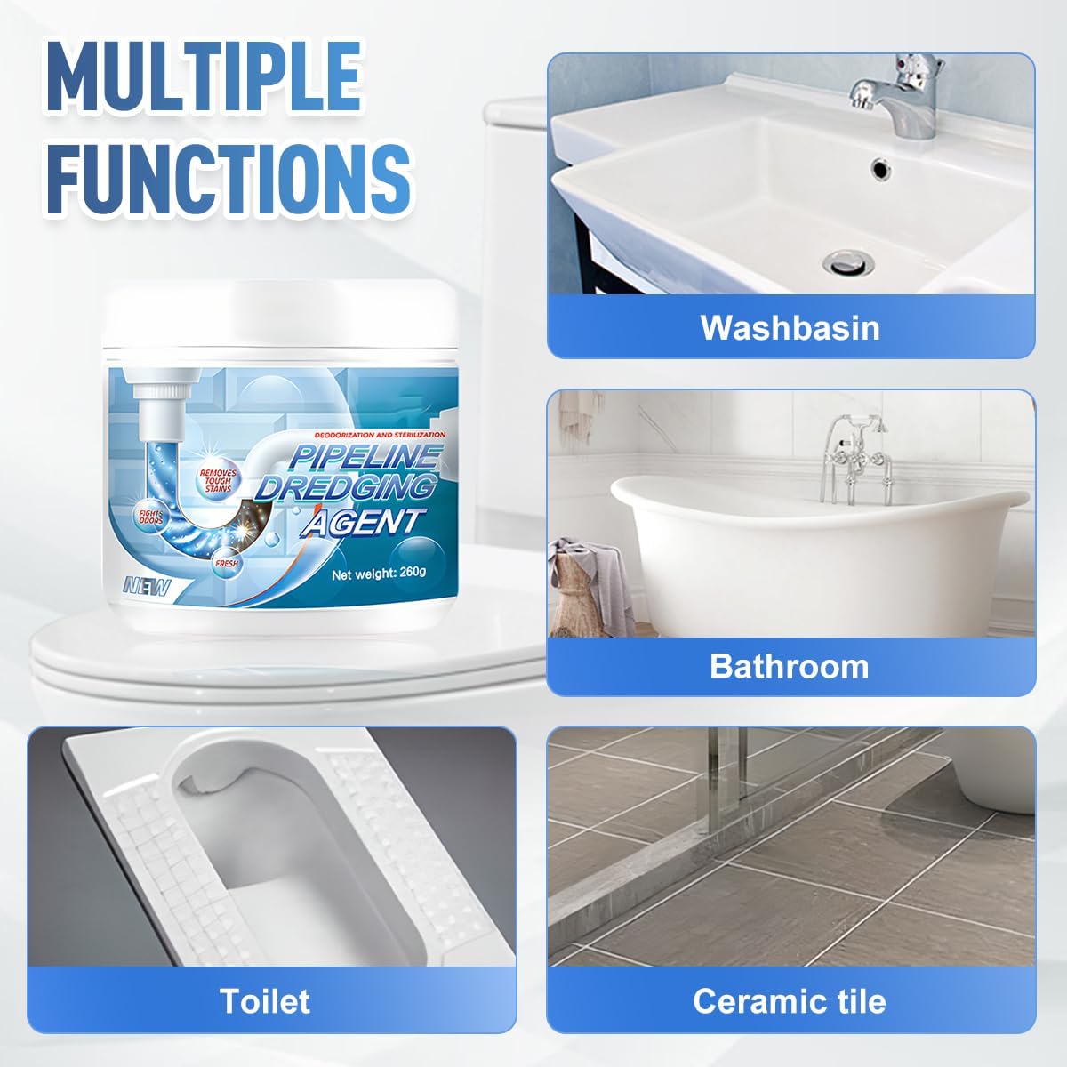 Drain Clog Remover Powerful Unclogging Sink Hair Cleaner for Kitchen, Shower Pipes and Drains(one size 2)