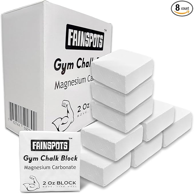 Gym Chalk Magnesium for Weight Lifting Chalk Powder，Magnesium Carbonate Athletic Chalk Block 8 Pcs Gifts for Rock Climbers Excellent Grip, Chalk Block for Gymnastics, Bouldering,Rock Climbing