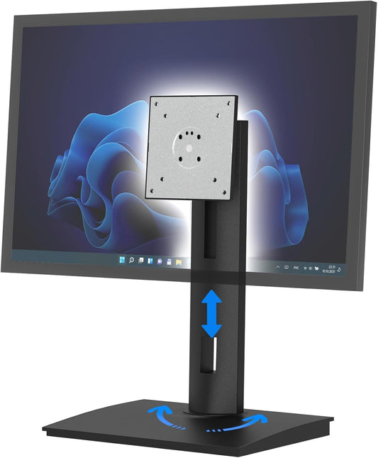 Vesa Monitor Stand with Spring-Adjustable Height, Swivel, Tilt, Rotation Vesa Stand, Compatible with Monitors Within 32 inch and Weighing Between 4.8-11lb (Black, Only for 7.7-11 lb Monitor)