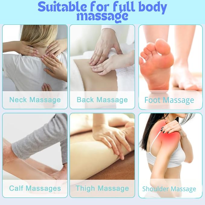 Neck Massager& Massage Ball Set, Neck Massager for Pain Relief deep Tissue, Handheld Neck and Back Massager Body Foot Roller