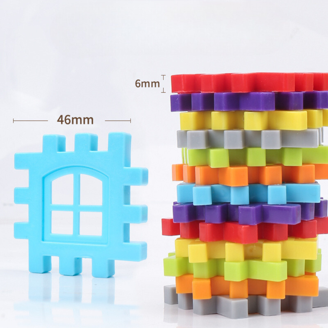 Kids Montessori Transparent Window Building Blocks Set