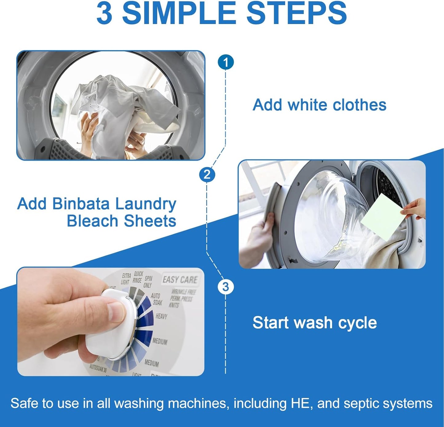 2-in-1 Whitening Laundry Detergent Sheets 40 Loads, Unscented Hypoallergenic Eco Laundry Bleach Sheets Apply for white clothes, Effectively Remove Yellowing & Greying, Safe for Sensitive Skin