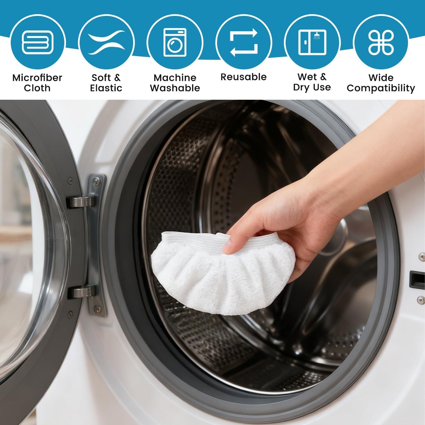 Universal Microfiber Cloths for Handheld Steam Cleaner Attachments,Steamer Accessories Washable Rags,10 Pack