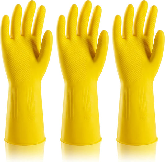 3/6/10 Pairs Rubber Cleaning Gloves,Reusable Dishwashing Household Dish Gloves for Kitchen,Cleaning,Gardening