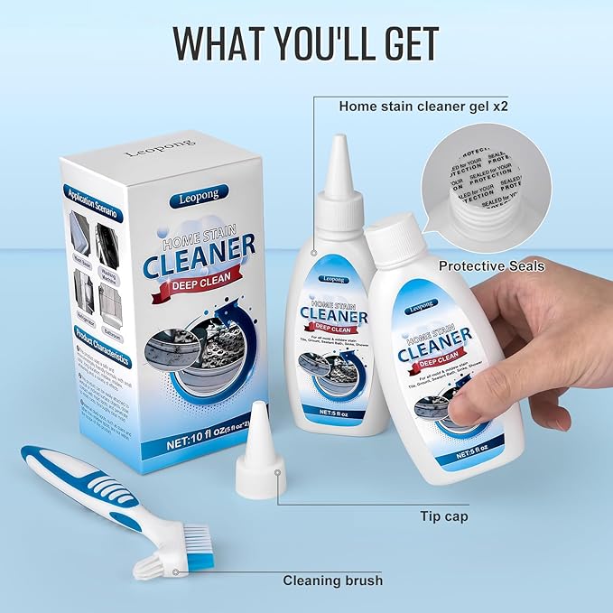 Home Cleaner Gel, Cleaner for Washing Machine, Refrigerator Strips, Household Shower, Kitchen Sinks, Walls, Tiles, Bathrooms- 20 fl oz