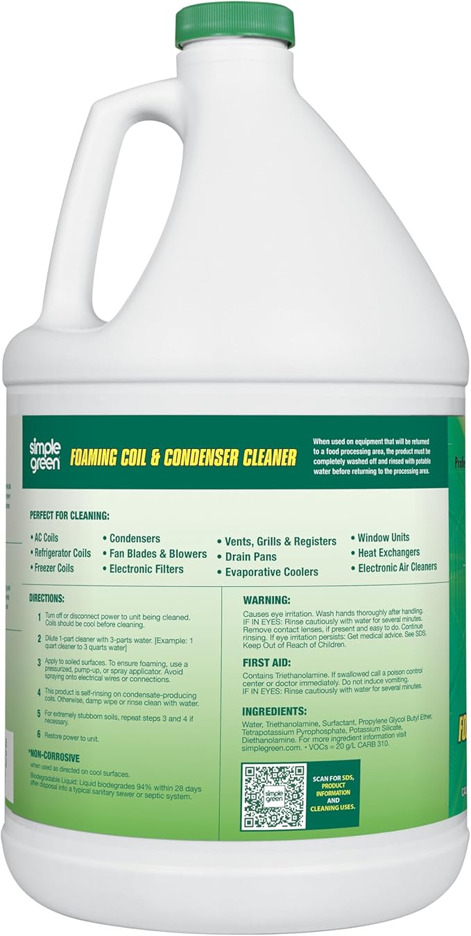Simple Green Foaming Coil Cleaner - Gallon, 128 Fl Oz (Pack of 1)