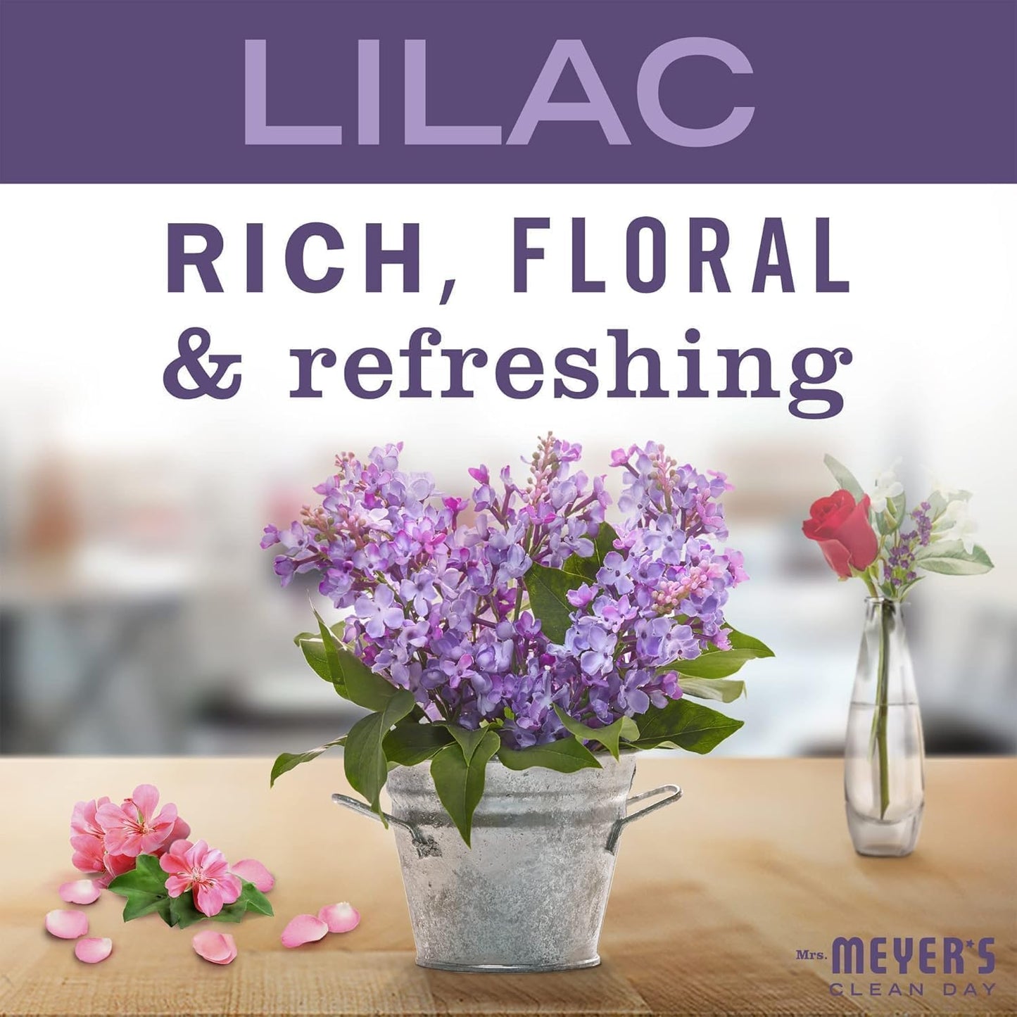 MRS. MEYER'S CLEAN DAY Liquid Dish Soap, Biodegradable Formula, Lilac, 16 fl. oz