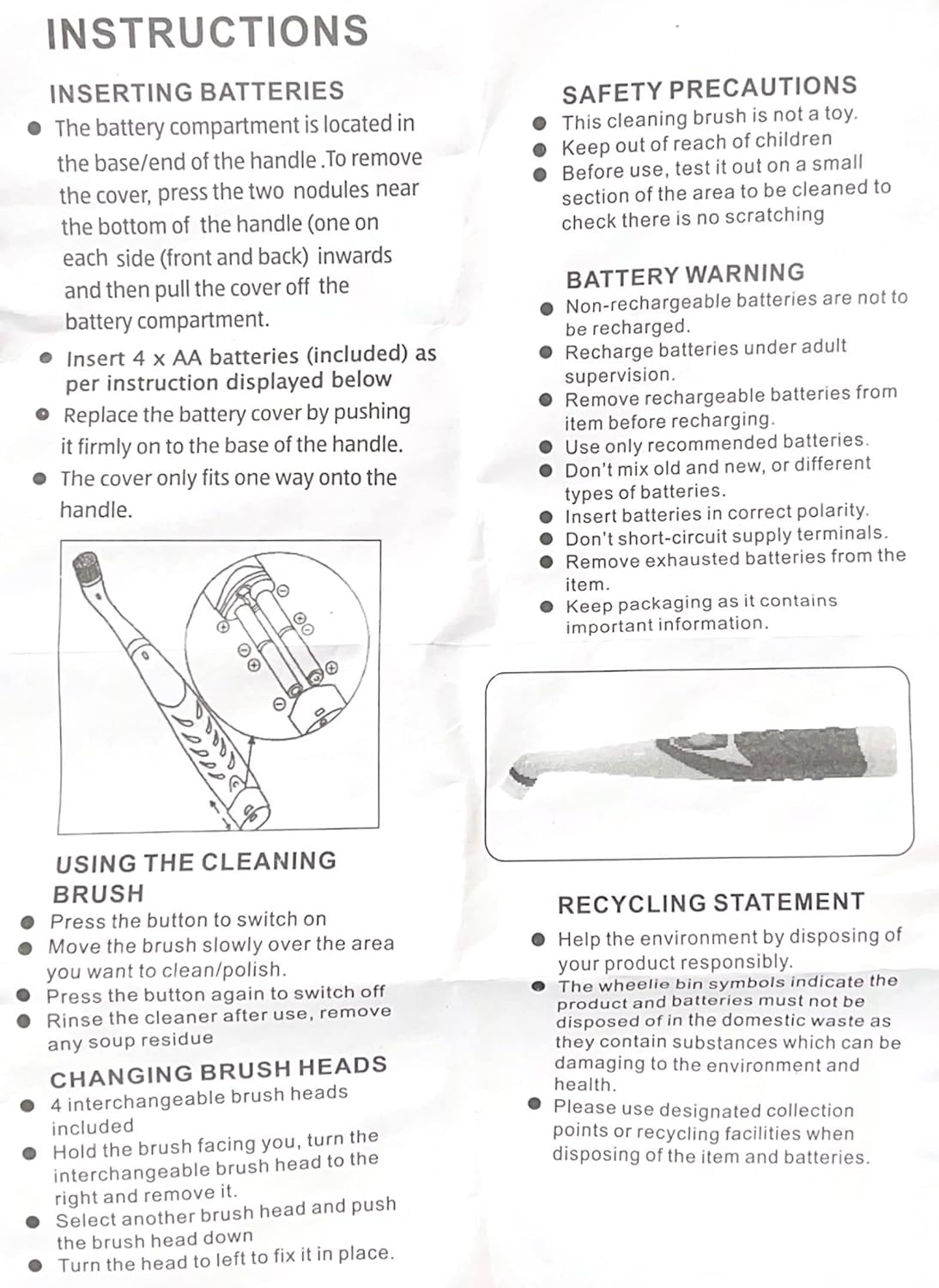 Stardrops - The Pink Stuff - The Miracle Scrubber Kit - 2 Tubs of The Miracle Cleaning Paste With Electric Scrubber Tool and 4 Cleaning Brush Heads