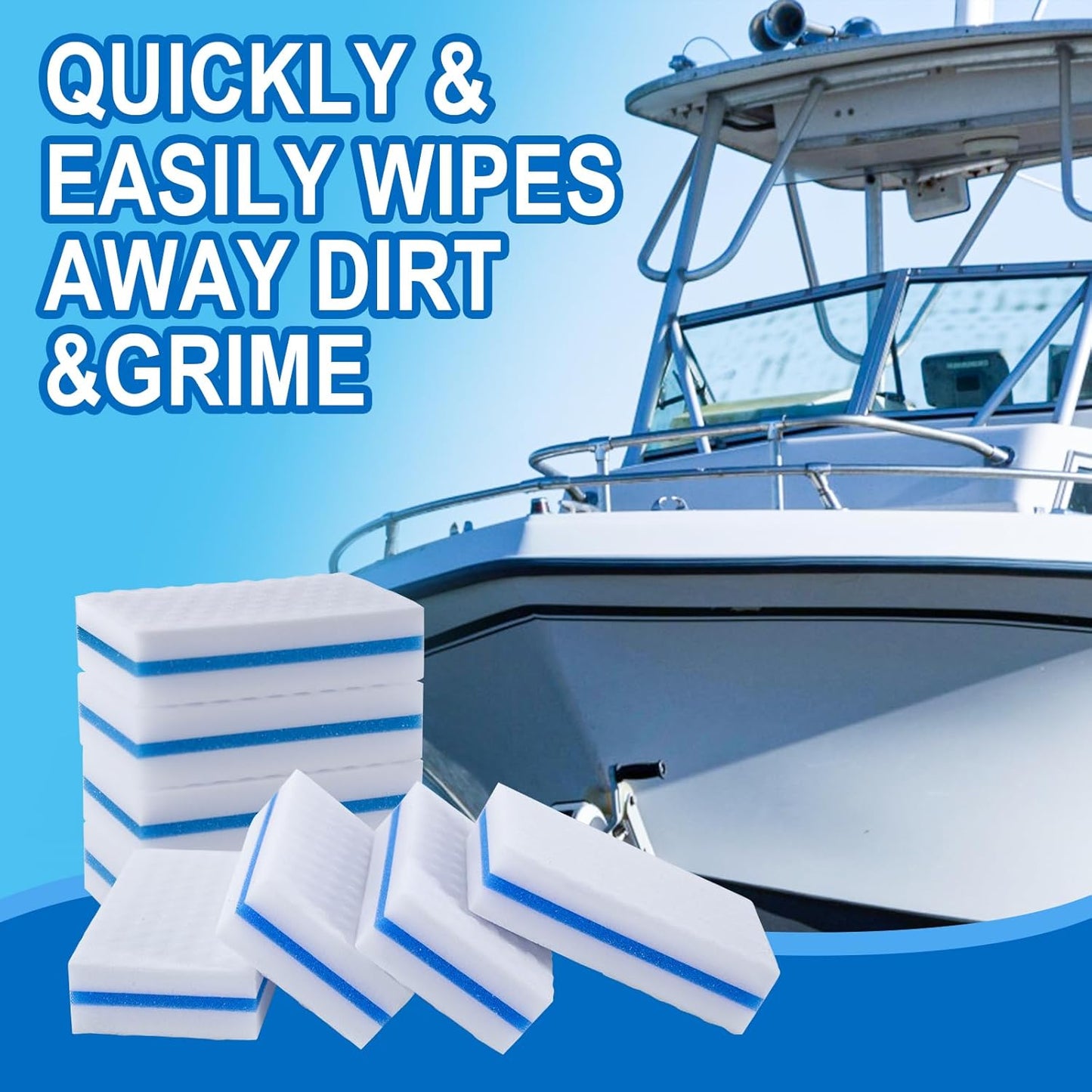 Upgrade Melamine Sponge, 25 Pack Extra Thick More Lasting 3X Density Premium Magic Sponge Eraser, Multi Surface Power Scrubber Foam Stain and Mark Removal Cleaning Pads