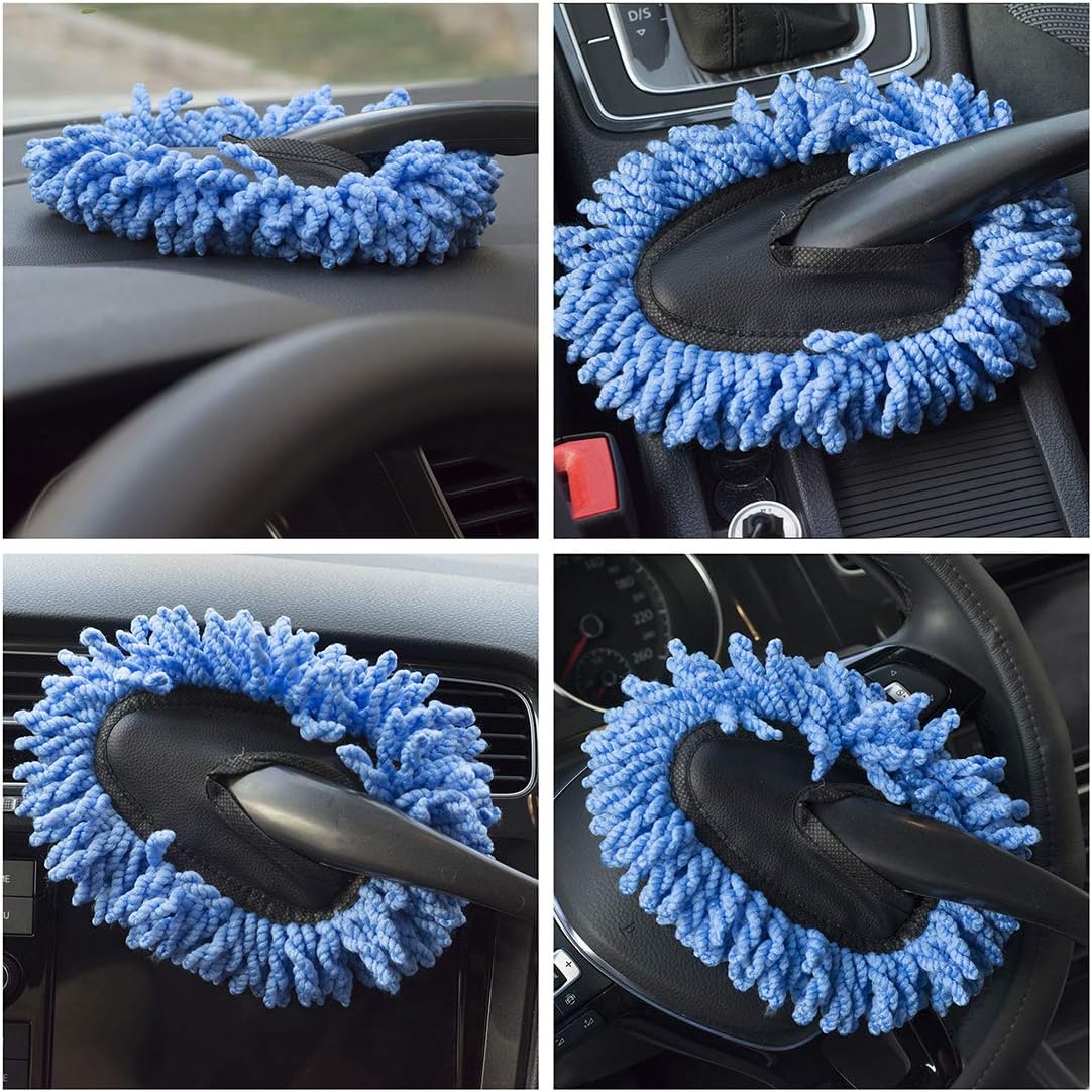 (3 Pack) Microfiber Car Duster Exterior Scratch Free, Extendable Handle Interior Multipurpose dust Cleaning Duster for car(Large)