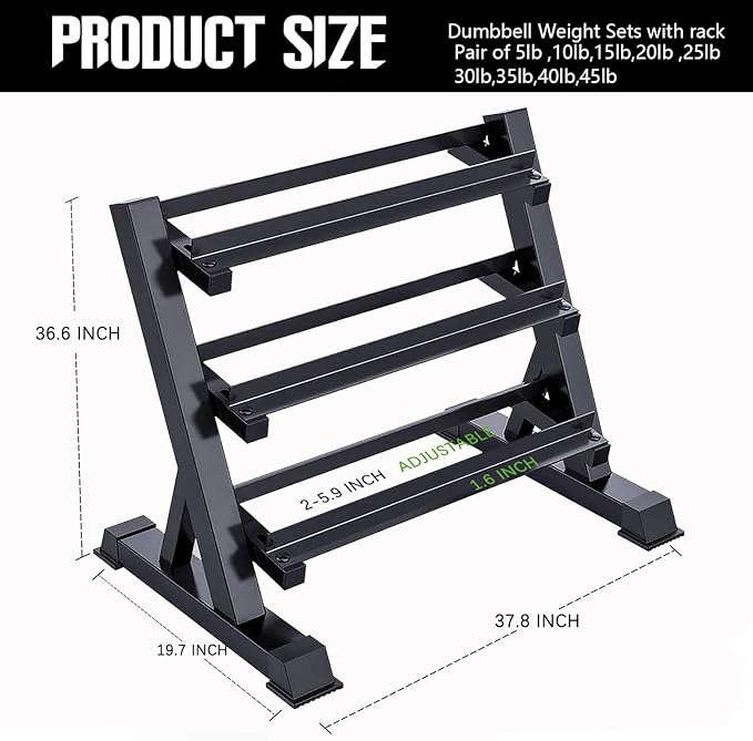 350/450/550 lbs Hex Weight Dumbbells Sets with Rack Rubber Encased Dumbbell Free Weights Set for Home Gym Weight Rack with Dumbbells Set