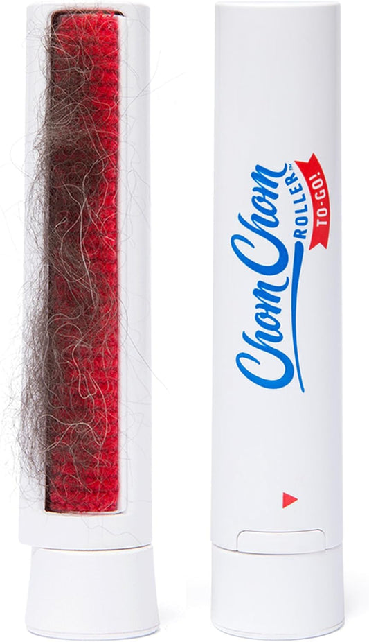 ChomChom Roller Reusable Lint Roller Pet Hair Removal Tool for Clothes, Couches, Cars,Travel - Cat Dog Hair Remover, Compact, No Sticky Refills Needed (Travel Roller)