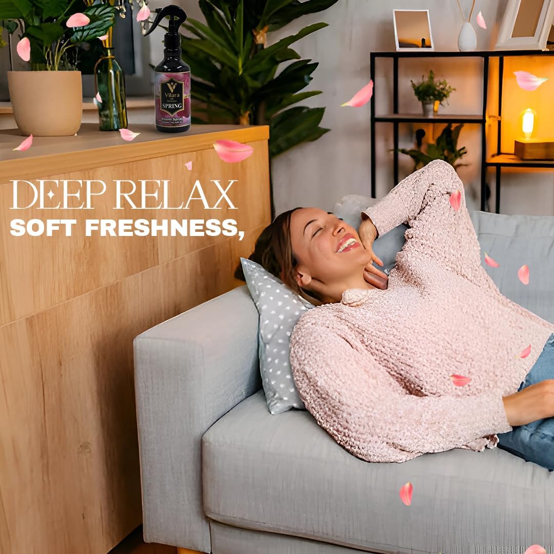 Room Spray Freshener - Long-Lasting Luxury Scents - Room and Linen Spray for Bedding, Sheets, Fabric, Furniture for Aromatherapy - 10.14 fl oz (Multipack 3:Spring,Rose,Jasmine)