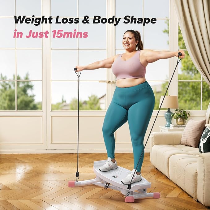 MERACH Balance Board with Resistance Bands, Portable Ski Balancing Machine Featuring LCD Monitor, 300 lbs Capacity Gibbon Balance Trainer for Full Body Workout