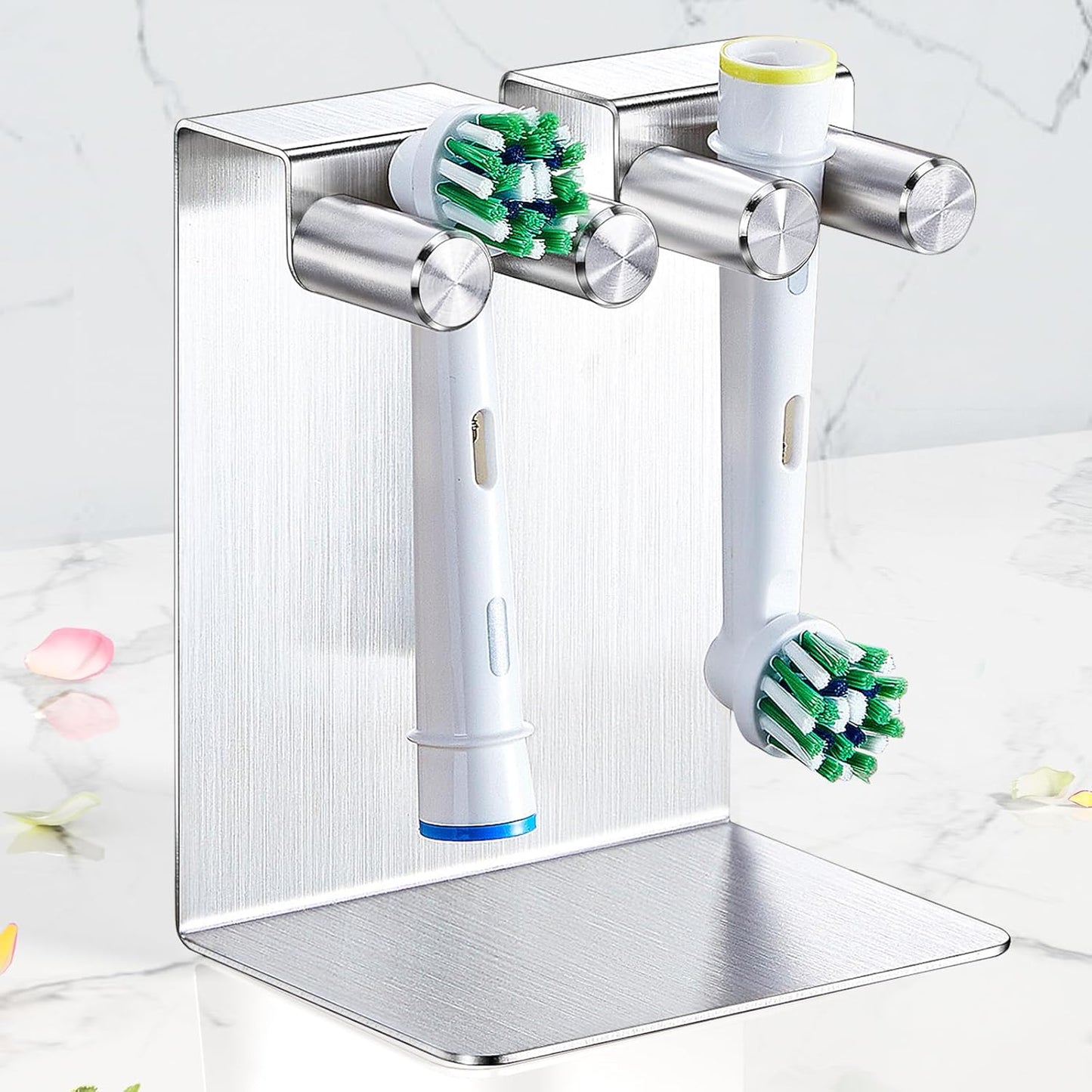 Toothbrushes Holder, Stainless Steel Electric Toothbrush Head Holder, Electric Tooth Brush Stand, Electric Toothbrush Holder Wall Mounted or Desktop, Shower Tooth Brush Head Holder Storage