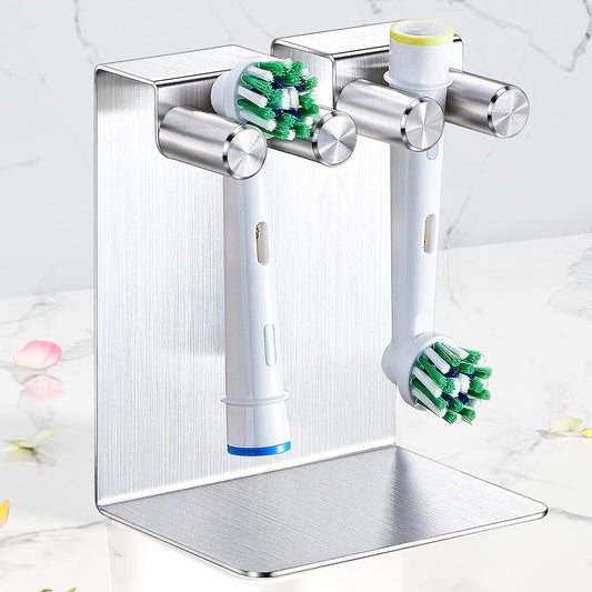 Toothbrushes Holder, Stainless Steel Electric Toothbrush Head Holder, Electric Tooth Brush Stand, Electric Toothbrush Holder Wall Mounted or Desktop, Shower Tooth Brush Head Holder Storage