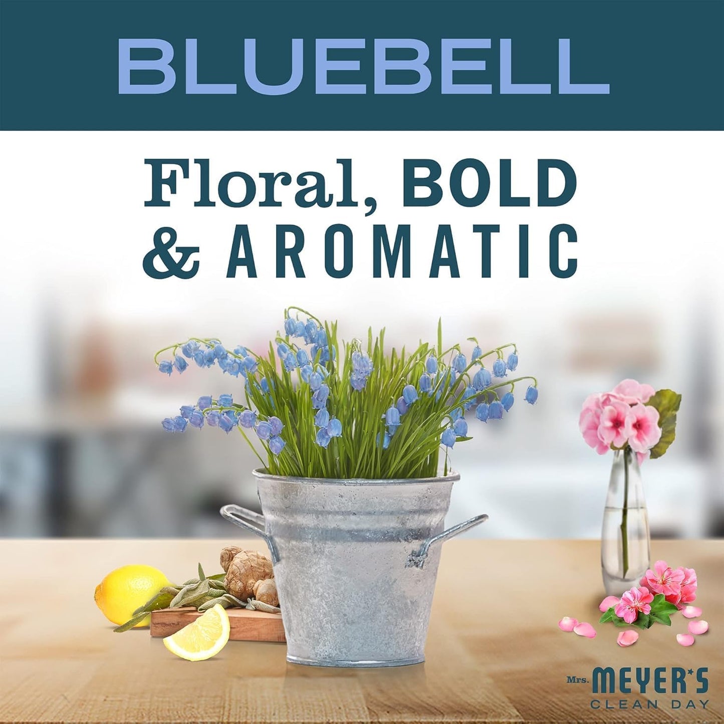 MRS. MEYER'S CLEAN DAY Liquid Dish Soap, Bluebell, 16 fl. oz - Pack of 3