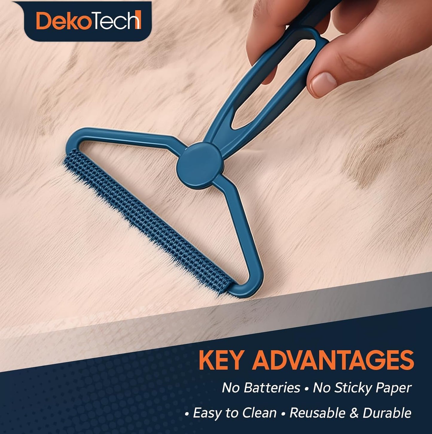 Reusable Lint Remover – Effective Pet Hair Roller for Carpets, Clothing, Plush Fabrics & Wooden Surfaces, Durable Easy-to-Clean Tool with Comfortable Handle