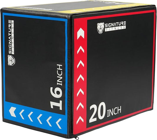 BalanceFrom 3-in-1 Foam Plyo Box, Jump Box for Home Gym, Plyometric Training, HIIT & Strength Workouts, Anti-Slip, Durable & Lightweight, Supports 350lbs,Multiple Colors