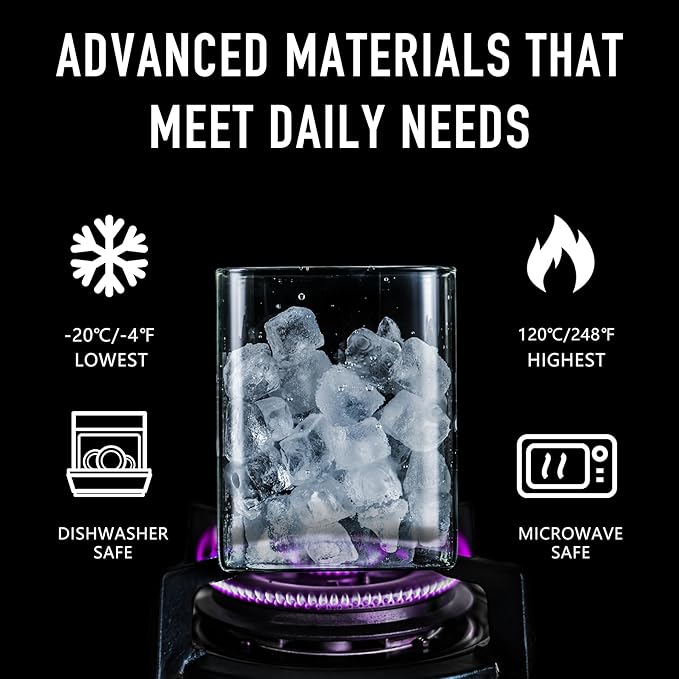 37oz Rectangle Airtight Glass Storage Containers with Bamboo Lids (Set of 4), Square Food Storage Jar, Pantry Organizers for Cereal, Nuts, Snacks and Coffee beans (‎with Black Lable)