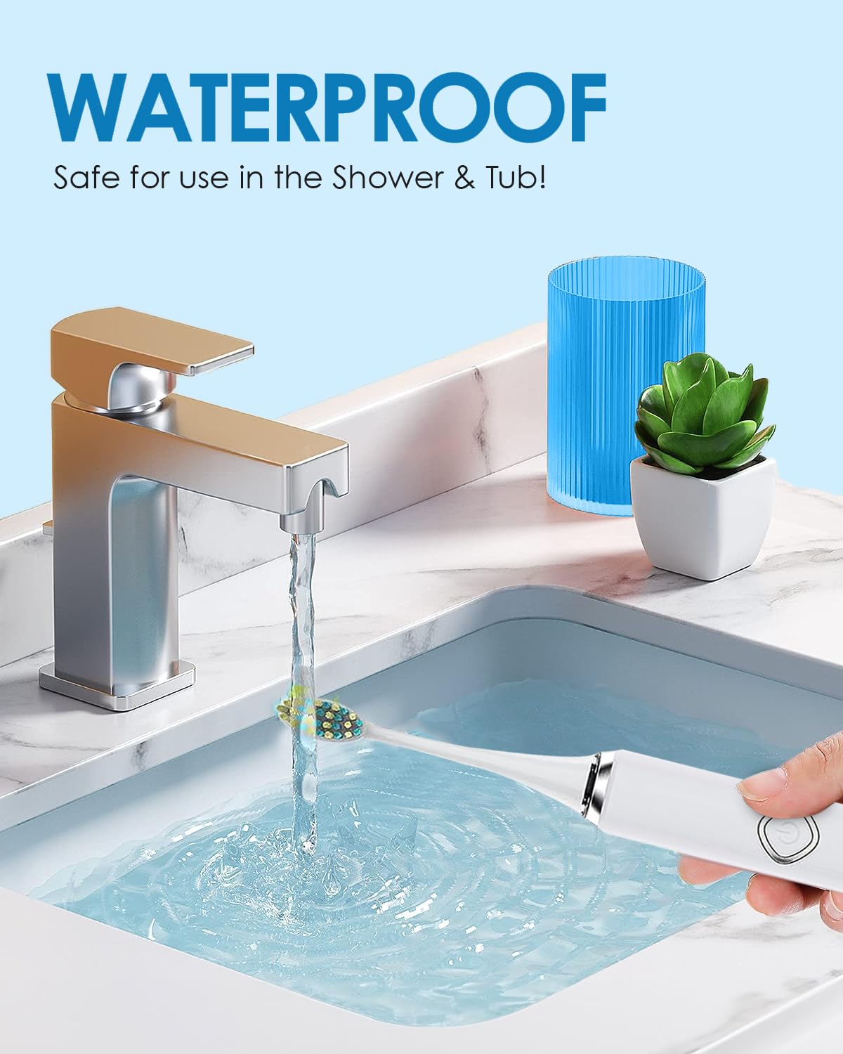 Voom Sonic Pro 7 Electric Toothbrush for Adults, Sonicare Electric Toothbrush with 40000 VPM w/ 5 Deep Clean Modes, Rechargeable Toothbrushes Fast Charge 4 Hours Last 8-Weeks