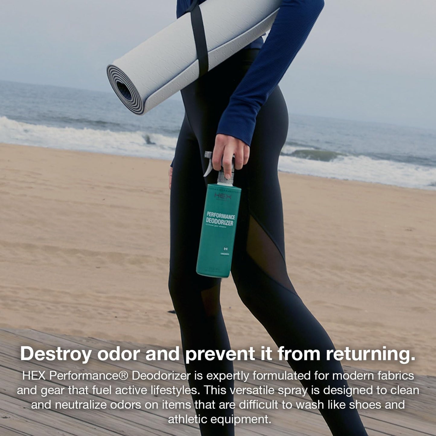 HEX Performance Deodorizing Spray, Unscented, 44oz (Pack of 2) - Awesome for Shoes, Gear, Activewear & Fabrics, Yoga Mats & Gym Equipment, Carpet, Pets, Odor Eliminator & Fabric Refresher Spray