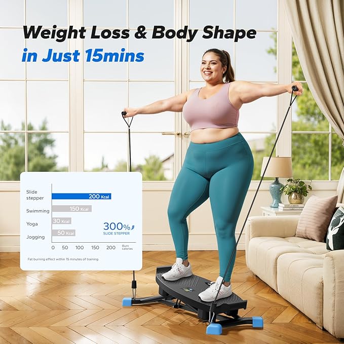 MERACH Balance Board with Resistance Bands, Portable Ski Balancing Machine Featuring LCD Monitor, 300 lbs Capacity Gibbon Balance Trainer for Full Body Workout