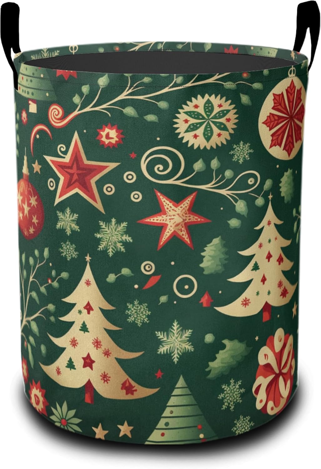 Christmas Balls Laundry Basket, Tree Oxford Cloth Laundry Hamper With Handle Foldable Portable Clothes Storage Basket Storage Bag For Laundry Room/Bathroom/Bedroom/Dormitories