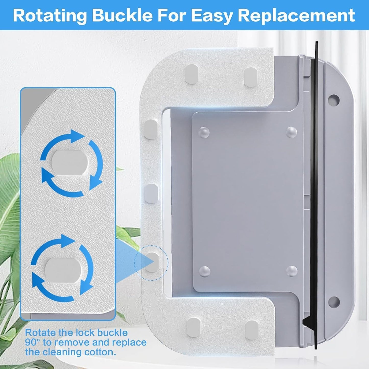 Magnetic Windshield Cleaner Tool Set, MagneticWindow Cleaner Tool, Double-Sided Window Cleaner, Windshield Magnetic Car Window Cleaner, Glass Thickness 3-10mm for High Rise Car Glazed