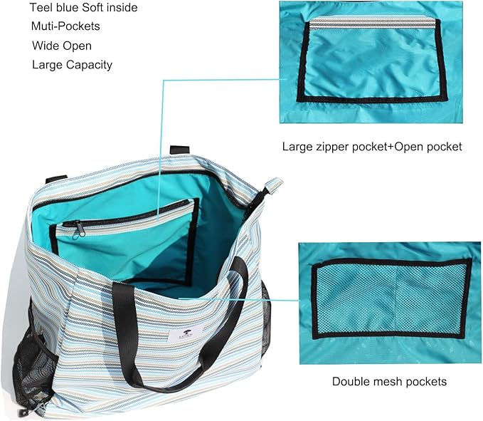 ESVAN Yoga Mat Bag Yoga Tote Carrier Shoulder Bag Carryall Tote for Office,Yoga,Pilates,Travel,Beach and Gym