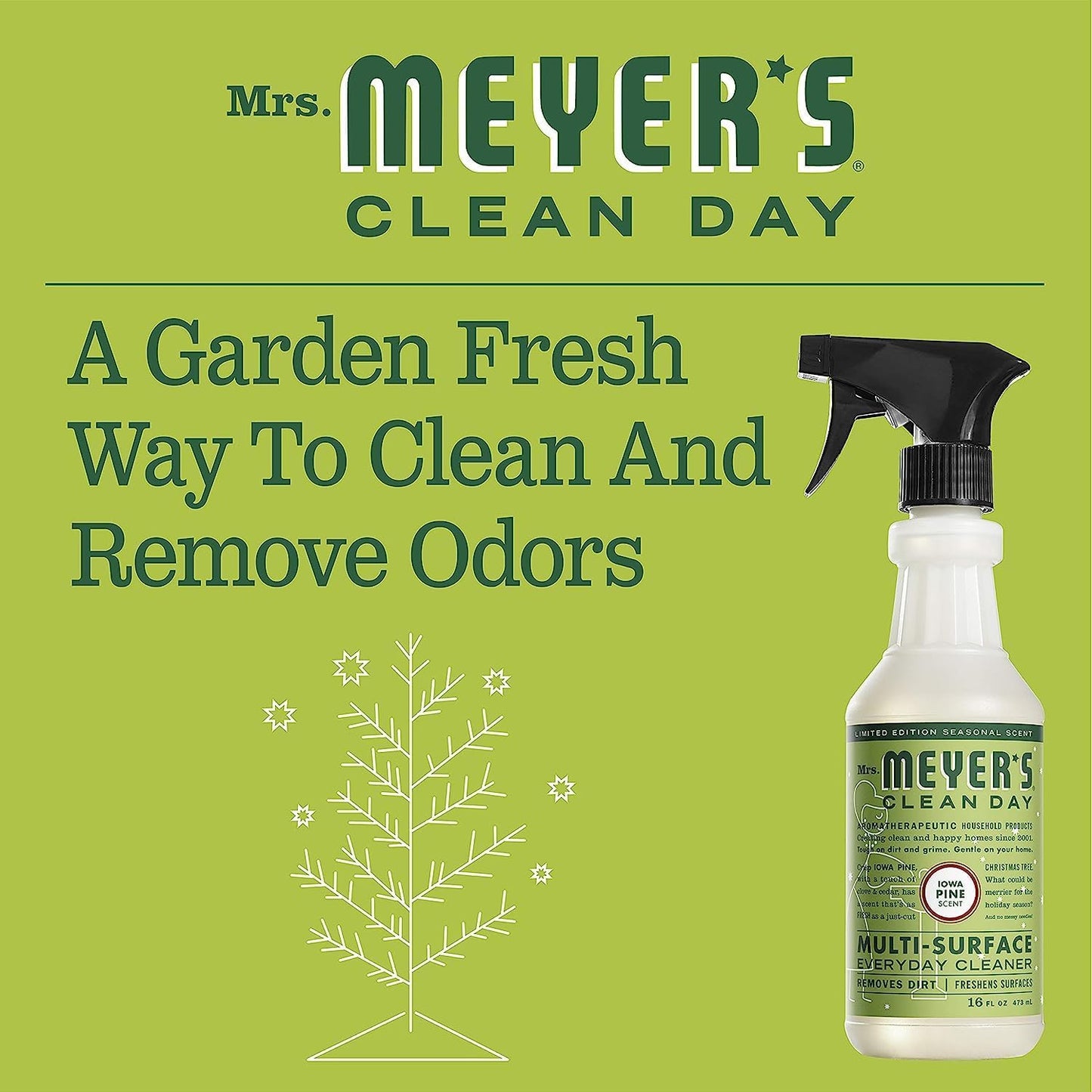 Mrs. MEYER'S CLEAN DAY Variety, 1 Multi-Surface Cleaner, 16 OZ, 1 Multi-Surface Cleaner, 16 OZ, 1 CT (Iowa Pine + Snow Drop)