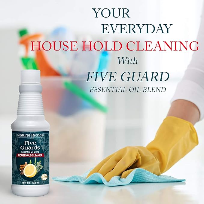 Natural Riches Household Cleaner Concentrate Five Guards from The Tales of French stories of Thieves Essential oil blend household cleaner - 16 fl oz