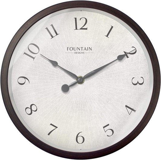 10 Inch Small Modern Farmhouse Wall Clock, Non Ticking Silent Clock for Bedroom, Modern and Vintage Style (Oil Rubbed Bronze)