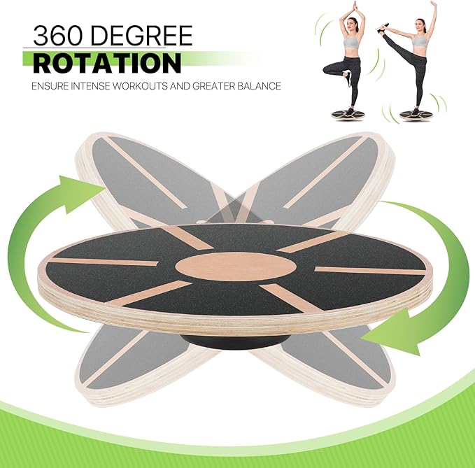 Wobble Aerobic Step Platform Balance Board with Non-skid Tpr Bump Surface, 360 Rotation for Stability Training, Versatile Home Gym Exercise Workout Step Aerobics Platform