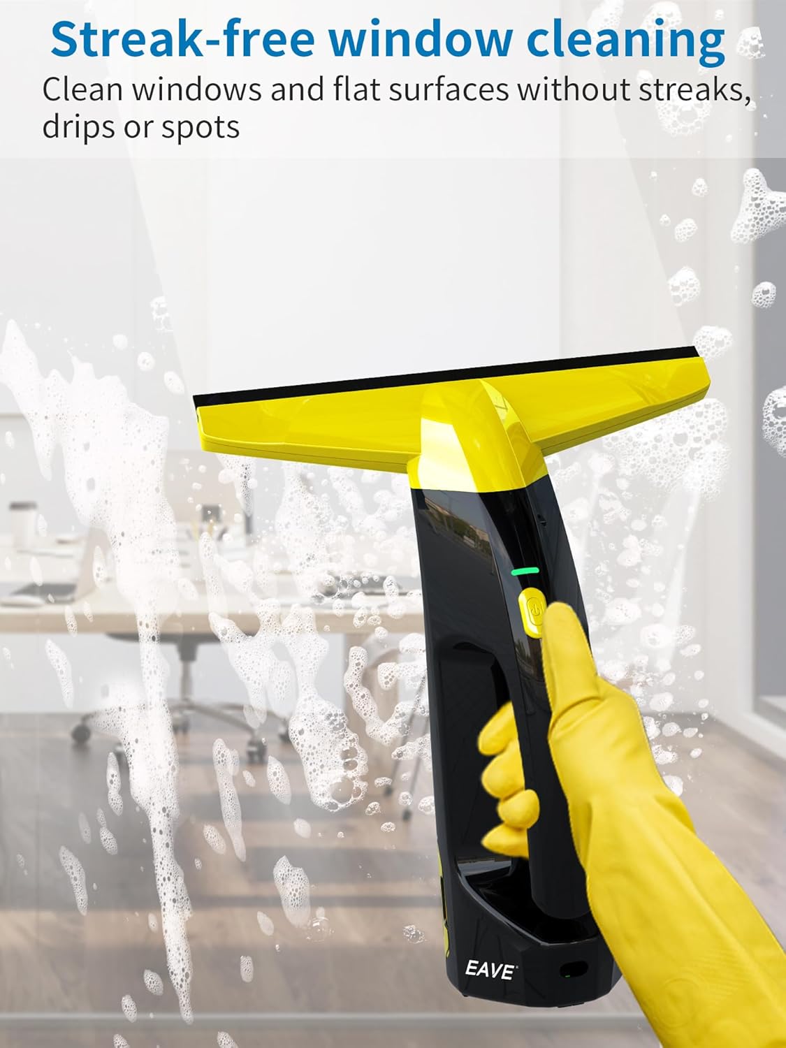 Rechargeable Window Vac, Window Vacuum Cleaner Set, Window Vacuum Squeegee Electric Cleaning Tool for Windows, Tiles, Mirrors, 200ml Water Tank