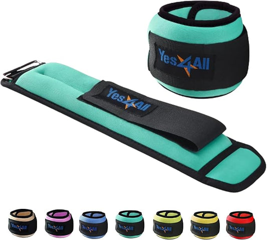 Yes4All Wrist & Ankle Weights Pair 1lb -10lbs, Adjustable Strap for Walking, Jogging, Pilates, Gym Fitness Workout for Women, Men