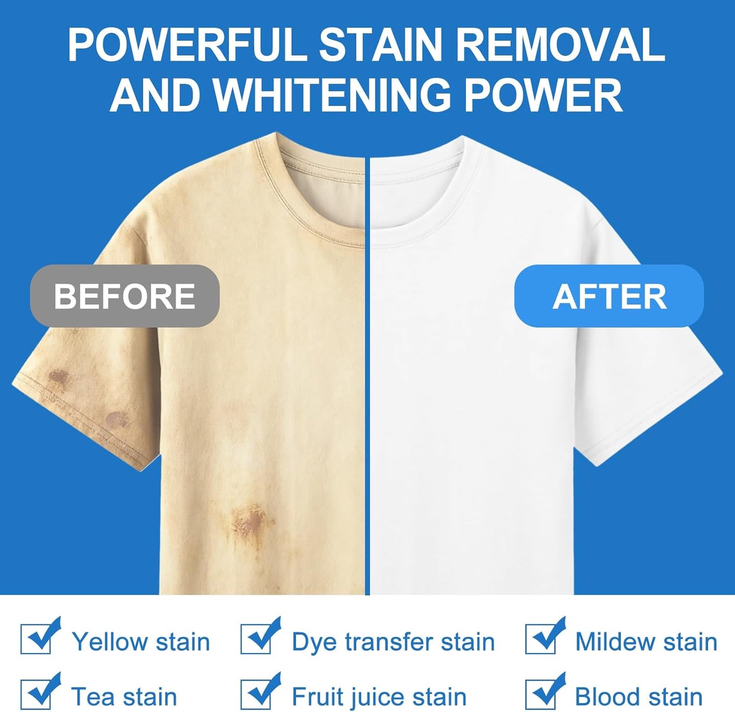 2-in-1 Whitening Laundry Detergent Sheets 40 Loads, Unscented Hypoallergenic Eco Laundry Bleach Sheets Apply for white clothes, Effectively Remove Yellowing & Greying, Safe for Sensitive Skin