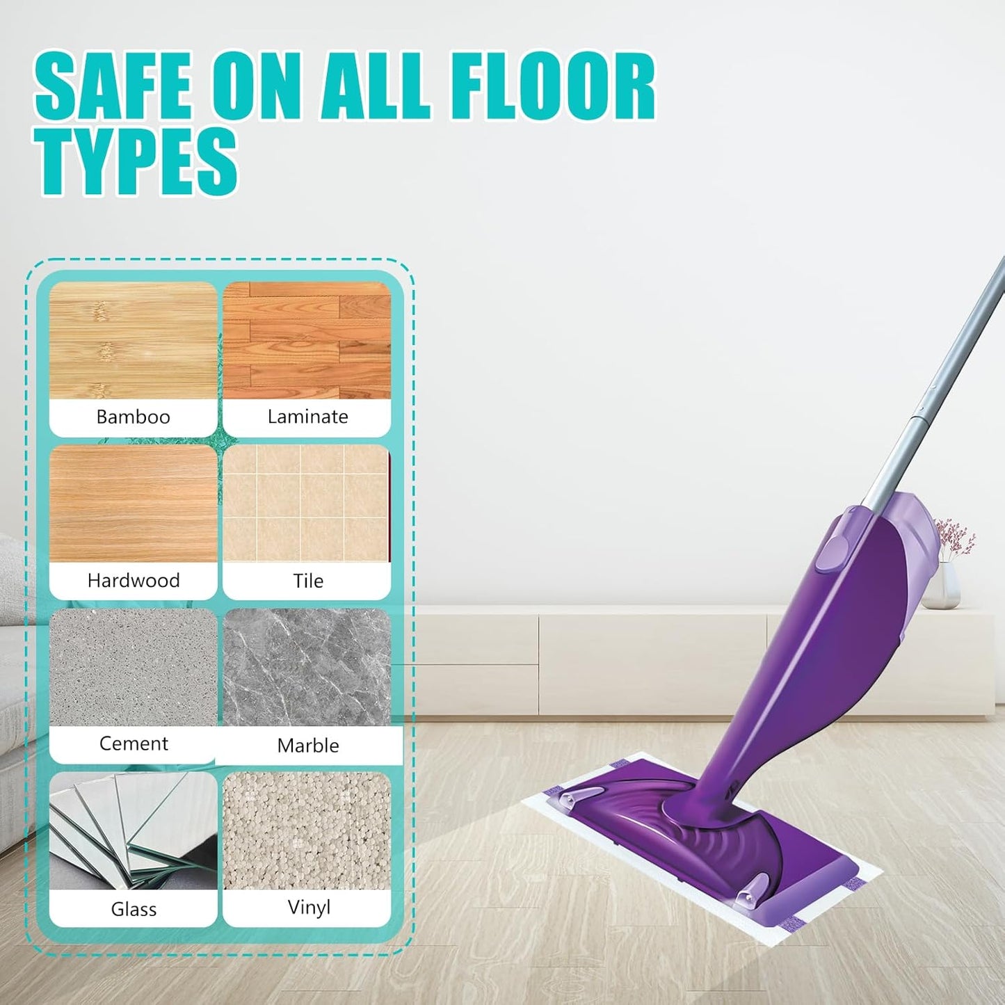 30 Count Disposable Wetjet Pad Refills for Swiffer Wetjet,Spray Wet Pads Refill, Heavy Duty Mop Pad Refills,All Purpose Multi Surface Floor Cleaning