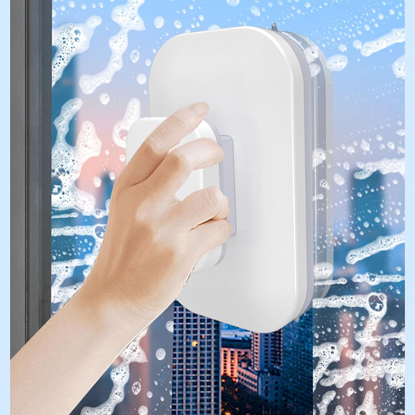 Double Sided Magnetic Window Cleaner,Efficient High Rise Window Cleaning Tool,Magnetic Glass Cleaner,2 Sided Window Cleaning Brush